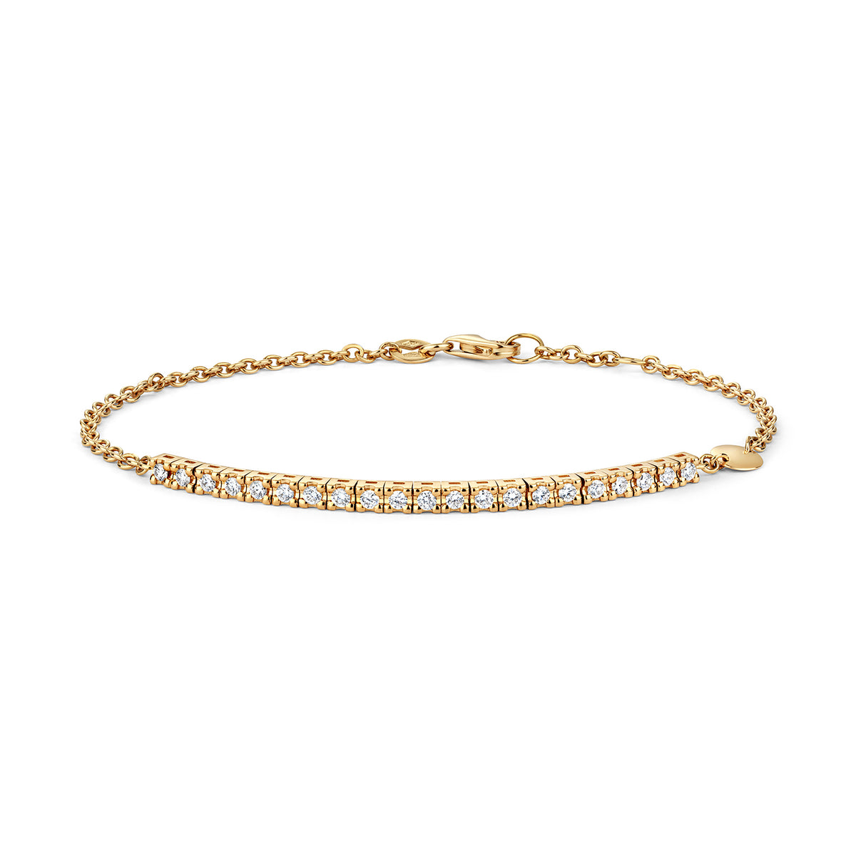 18ct Yellow Gold Diamond Bracelet 0.38 CT