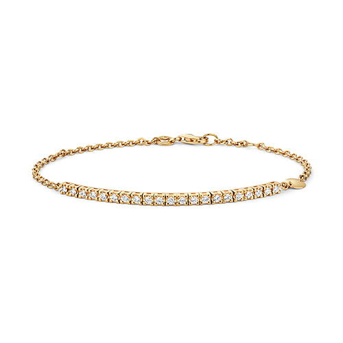 Breichled Ddiemwnt Aur Melyn 18k 0.38 CT
