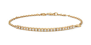 Breichled Ddiemwnt Aur Melyn 18k 0.38 CT