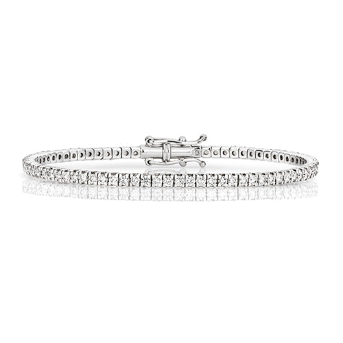 Breichled Ddiemwnt Aur Gwyn 18k 2.22 CT