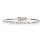 Breichled Ddiemwnt Aur Gwyn 18k 2.22 CT