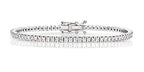 Breichled Ddiemwnt Aur Gwyn 18k 2.22 CT