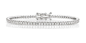 Breichled Ddiemwnt Aur Gwyn 18k 2.22 CT