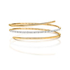 Modrwy Gadwyn Ddeiamwnt Aur Melyn 18ct 0.77CT