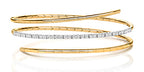 Modrwy Gadwyn Ddeiamwnt Aur Melyn 18ct 0.77CT