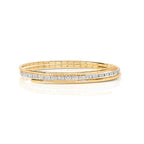 Modrwy Gadwyn Ddeiamwnt Aur Melyn 18ct 0.77CT