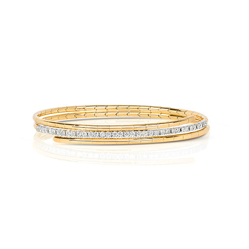 Modrwy Gadwyn Ddeiamwnt Aur Melyn 18ct 0.77CT