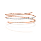 18ct Rose Gold Diamond Bangle 0.77CT
