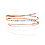 18ct Rose Gold Diamond Bangle 0.77CT