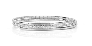 Bangle Aur Gwyn 18k gyda Diemwnt 0.76CT