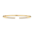 Bangle Aur Melyn 18ct gyda Diemwnt 0.32ct