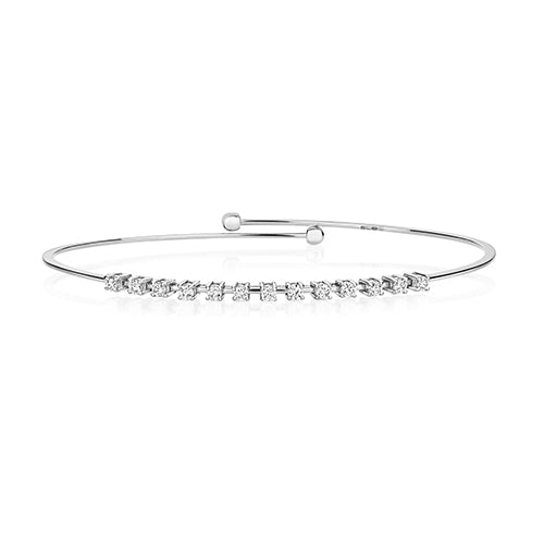 Bangl Aur Gwyn 18k gyda Diemwnt 0.42ct