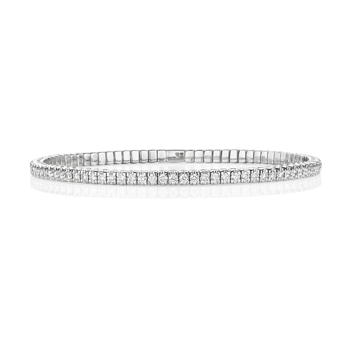 18ct White Gold Diamond Bangle 2.46CT