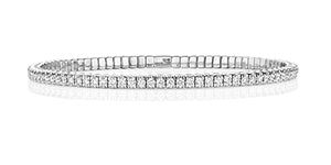 18ct White Gold Diamond Bangle 2.46CT