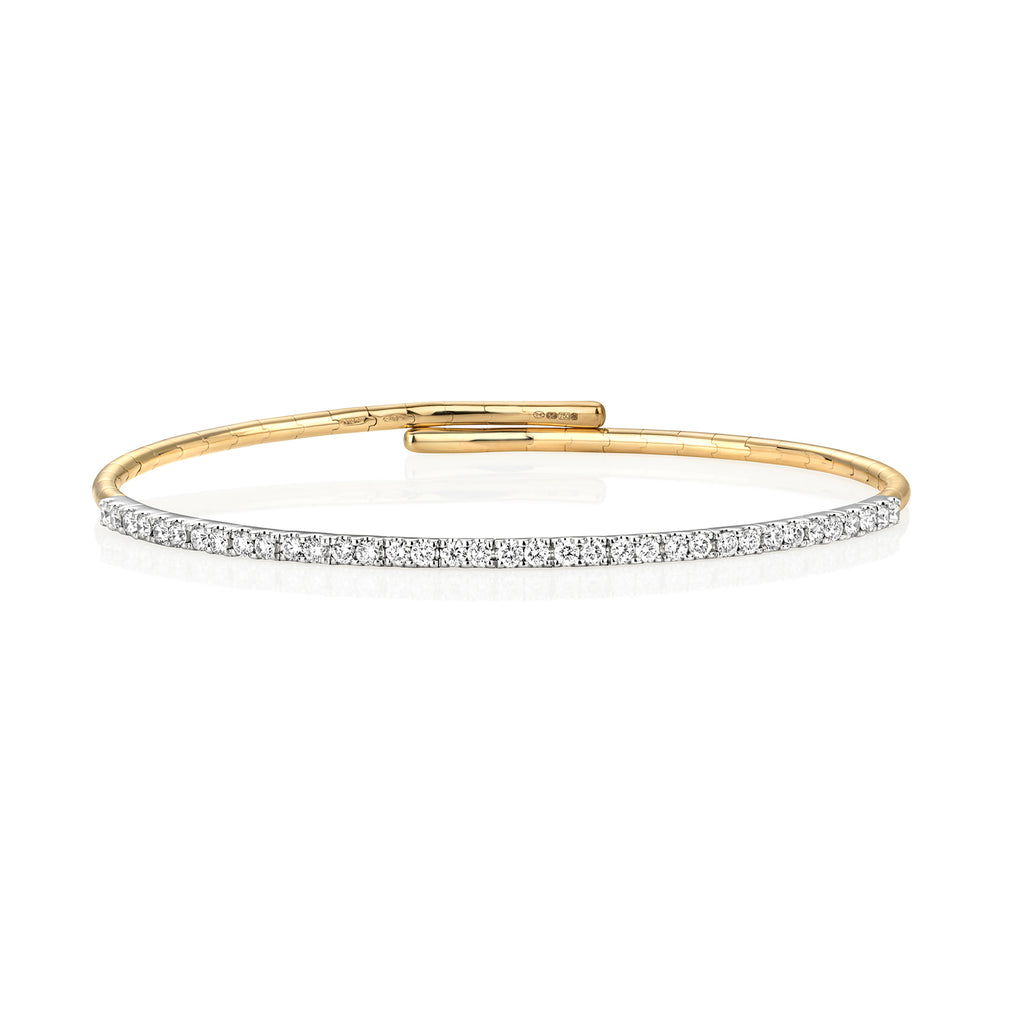 18ct Yellow Gold Diamond Bangle 0.75CT
