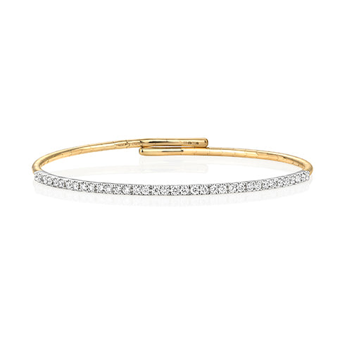 18ct Yellow Gold Diamond Bangle 0.75CT