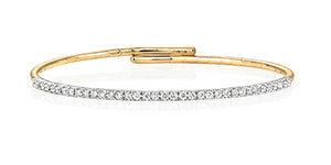 18ct Yellow Gold Diamond Bangle 0.75CT