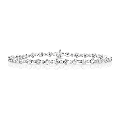 18ct White Gold Diamond Bracelet 2.9 CT