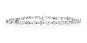 18ct White Gold Diamond Bracelet 2.9 CT