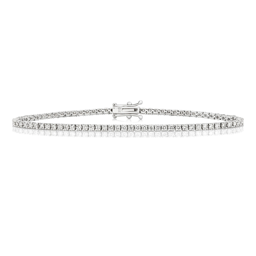 18ct White Gold Diamond Tennis Bracelet