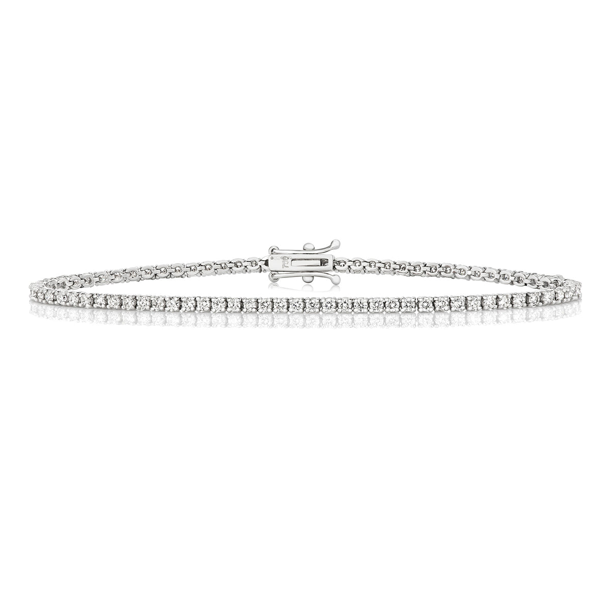 18ct White Gold Diamond Tennis Bracelet