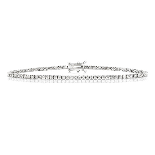 18ct White Gold Diamond Tennis Bracelet