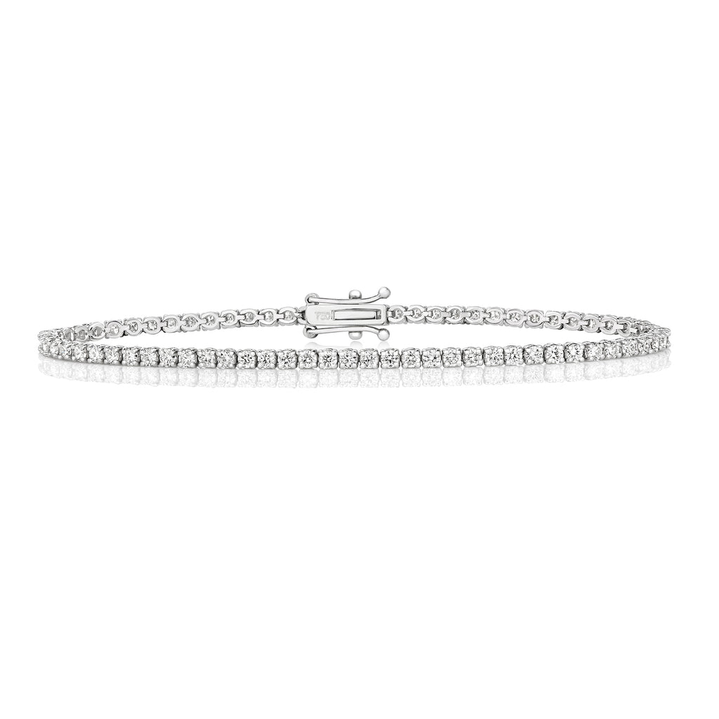 18ct White Gold Diamond Tennis Bracelet BDQ703W