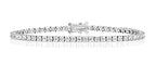 Breichled Tennis Diemwnt Aur Gwyn 18k 4.5 CT