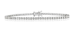 18ct White Gold Diamond Tennis Bracelet BDQ712W