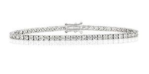 18ct White Gold Diamond Tennis Bracelet BDQ713W
