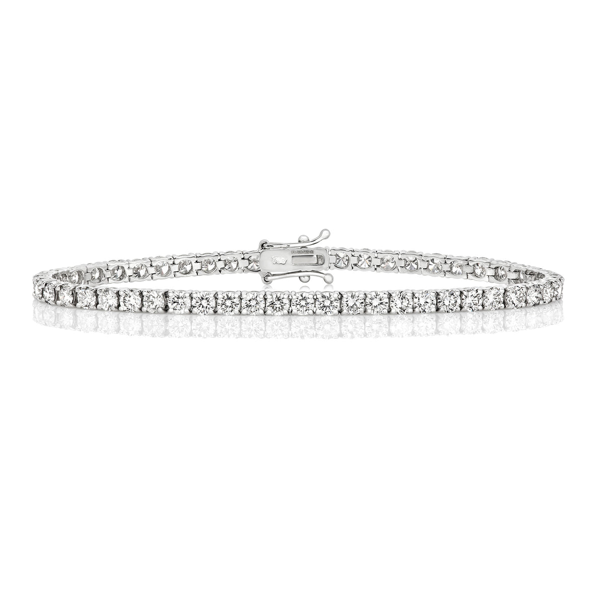 18ct White Gold Diamond Tennis Bracelet BDQ714W