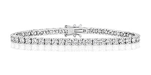 18ct White Gold Diamond Tennis Bracelet
