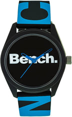 Bench Mens Watch with Black Dial and Blue Silicone Strap BEG002BU