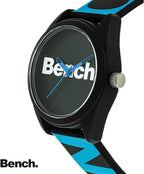 Bench Mens Watch with Black Dial and Blue Silicone Strap BEG002BU