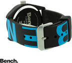 Bench Mens Watch with Black Dial and Blue Silicone Strap BEG002BU