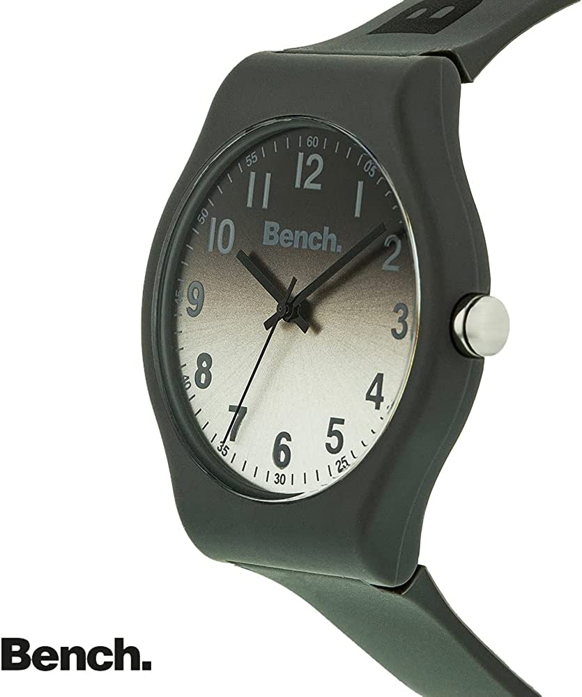 Bench Mens Watch with Grey Dial and Grey Silicone Strap BEG004E