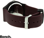 Bench Mens Watch with Burgundy Dial and Burgundy Silicone Strap BEG004R