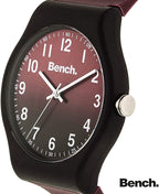 Bench Mens Watch with Burgundy Dial and Burgundy Silicone Strap BEG004R
