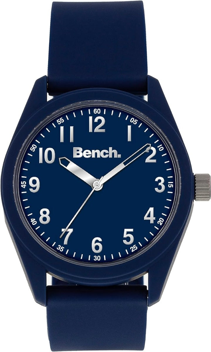 Bench Mens Watch with Blue Dial and Blue Silicone Strap BEG011U