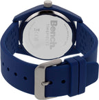 Bench Mens Watch with Blue Dial and Blue Silicone Strap BEG011U