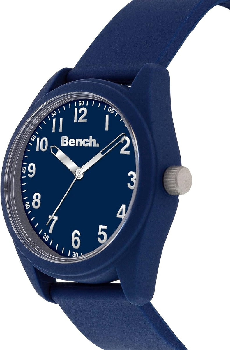 Bench Mens Watch with Blue Dial and Blue Silicone Strap BEG011U