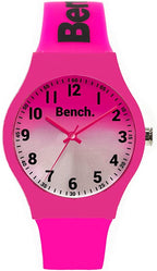 Bench Ladies Watch with Pink Dial and Pink Silicone Strap BEL004P