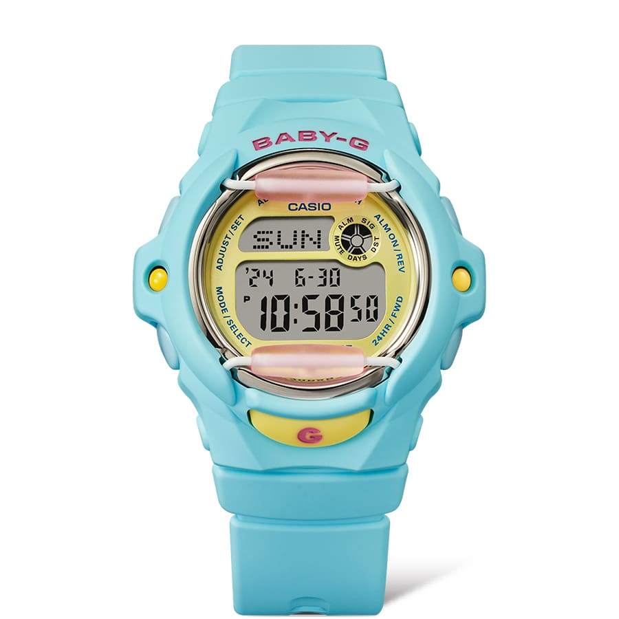 Casio Baby-G Women's Blue Strap Watch with Yellow Dial BG-169PB-2ER