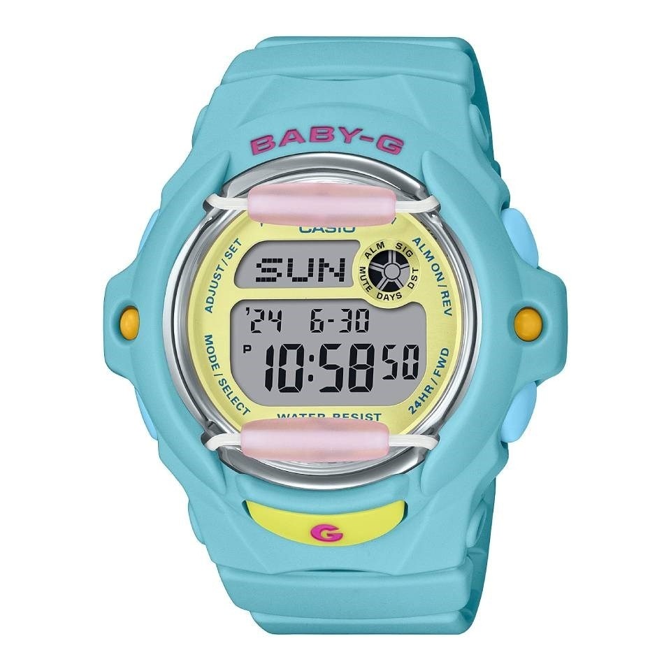 Casio Baby-G Women's Blue Strap Watch with Yellow Dial BG-169PB-2ER