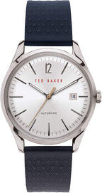 Ted Baker Mens Automatic Watch with Silver Dial and Blue Strap BKPDQF903