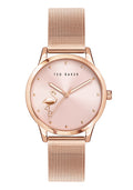 Ted Baker Ladies Watch with Rose Gold Milanese Strap and Pink Dial BKPFZF011