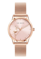 Ted Baker Ladies Watch with Rose Gold Milanese Strap and Pink Dial BKPFZF011