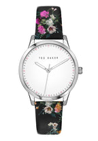 Ted Baker Ladies Watch with White Dial and Black Leather Strap BKPFZS115
