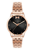 Ted Baker Ladies Watch with Black Dial and Rose Gold Bracelet BKPFZS120