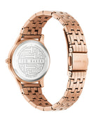 Ted Baker Ladies Watch with Black Dial and Rose Gold Bracelet BKPFZS120